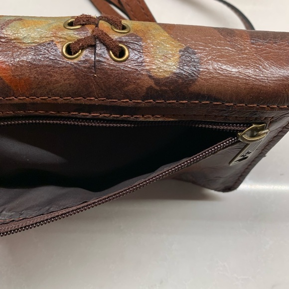 RARE Patricia Nash Hand Painted Women Mini Lace Leather Crossbody Bag - Picture 10 of 13